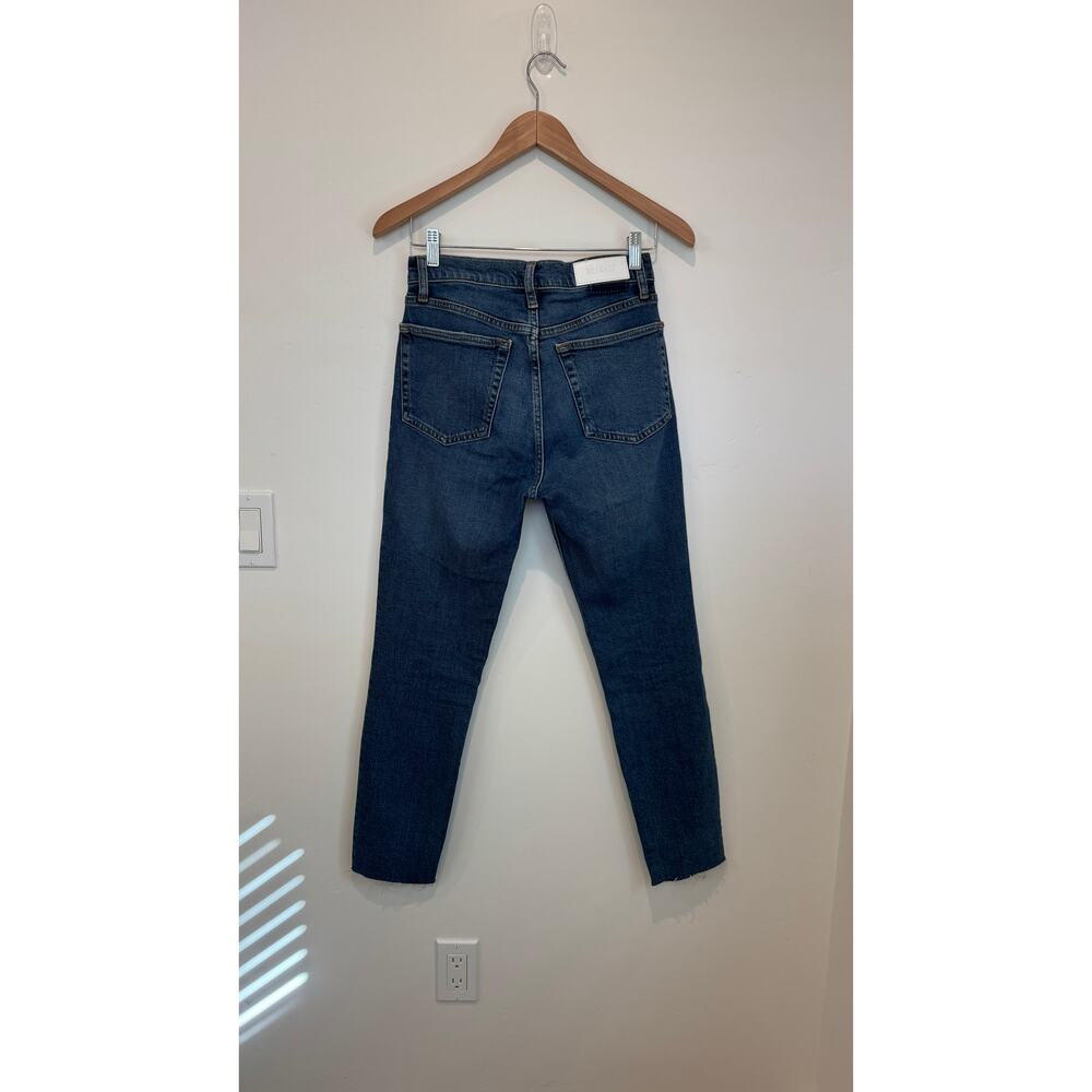 RE/DONE 90s High Rise Ankle Crop Jeans – Size 27 – Dark Stone Wash - Picture 7 of 14
